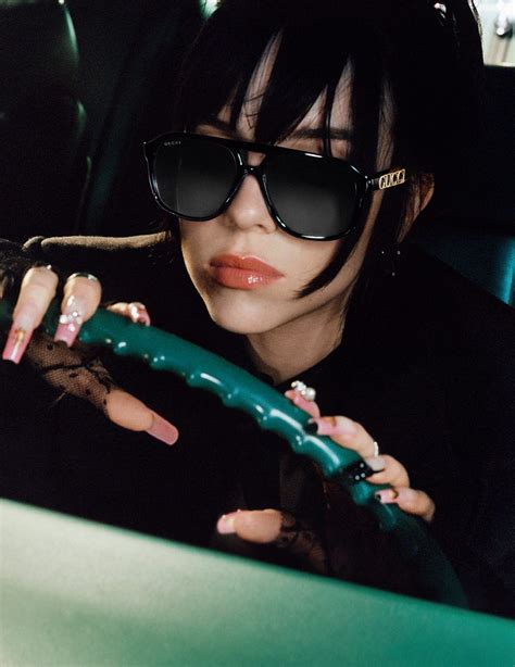 gucci eyewear billie eilish|Billie Eilish Gucci glasses.